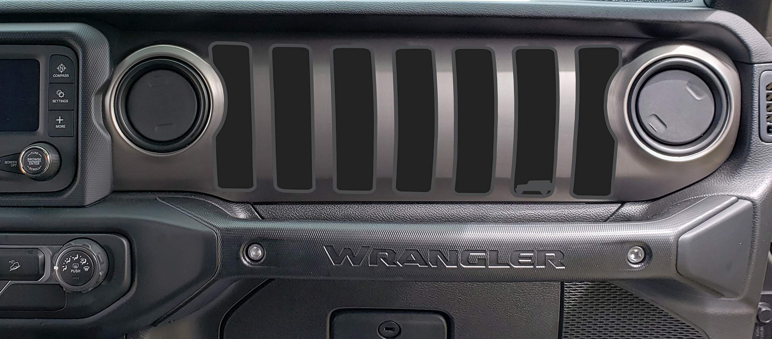Amazon.com: Tower Decals Matte Black/Dark Grey 4 Door Dash Grill